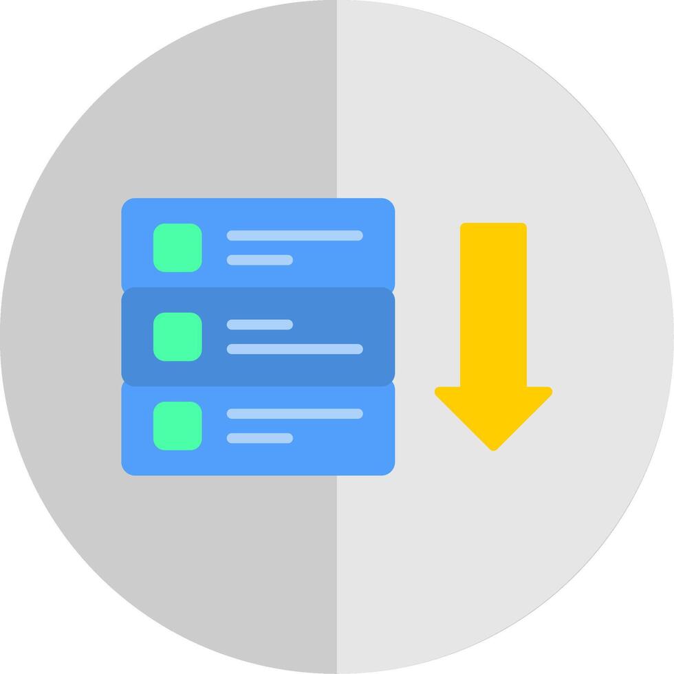 Database Flat Scale Icon Design vector