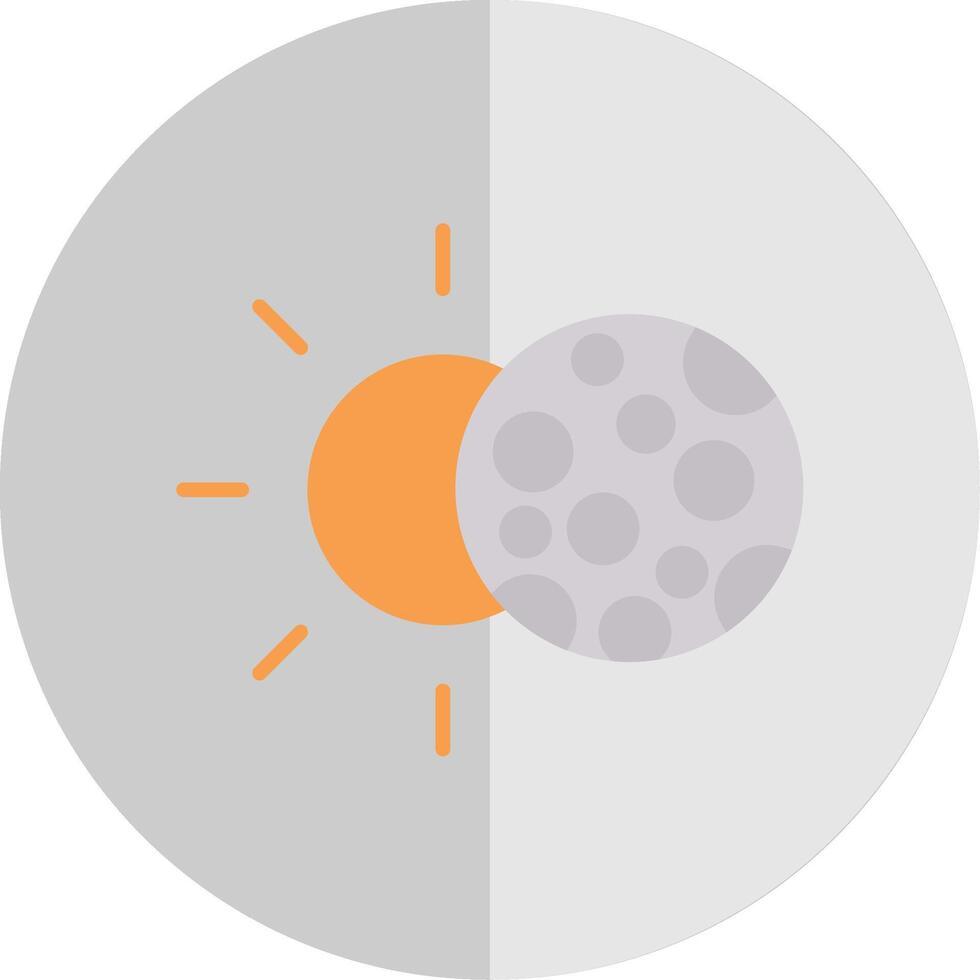 Eclipse Flat Scale Icon Design vector