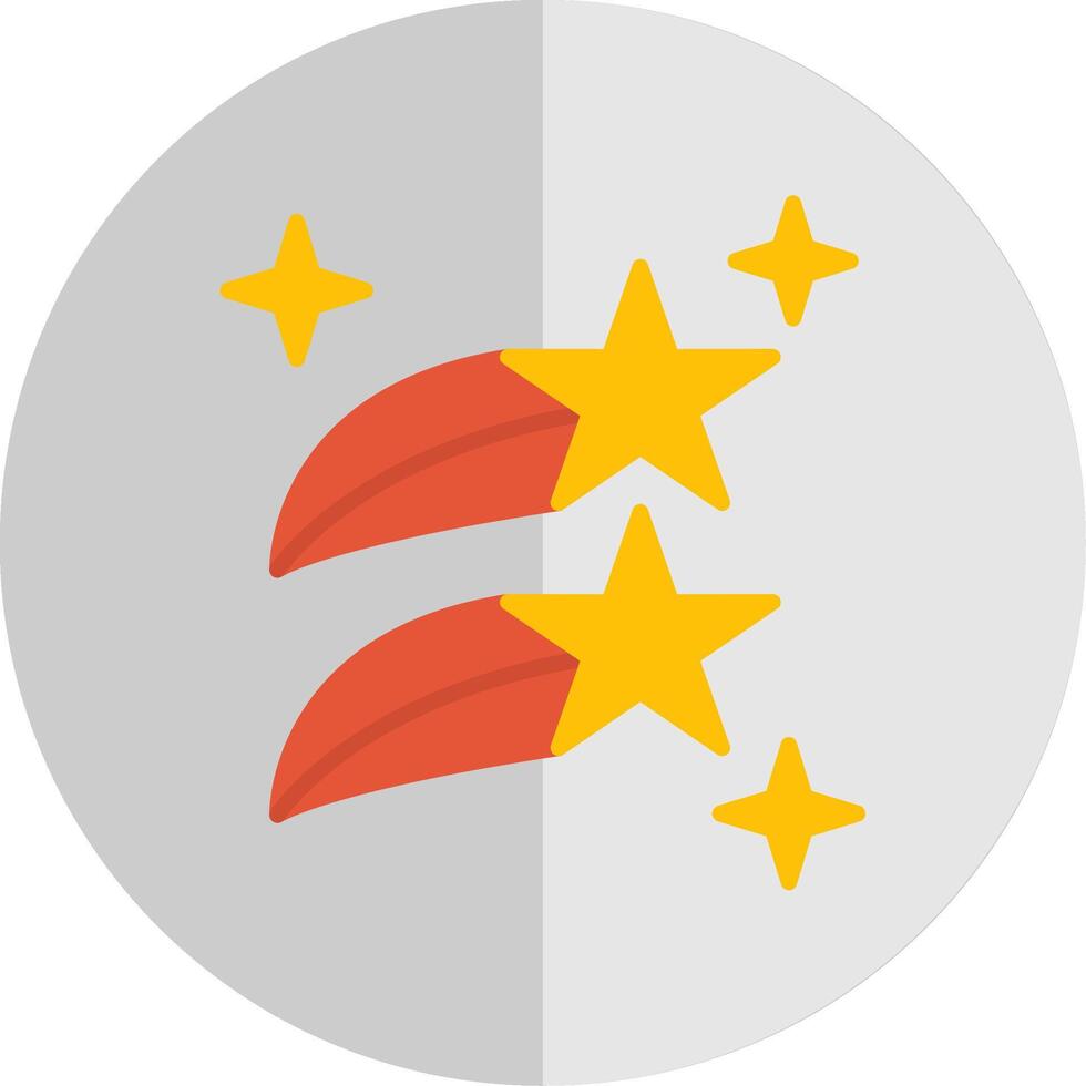 Shooting Stars Flat Scale Icon Design vector