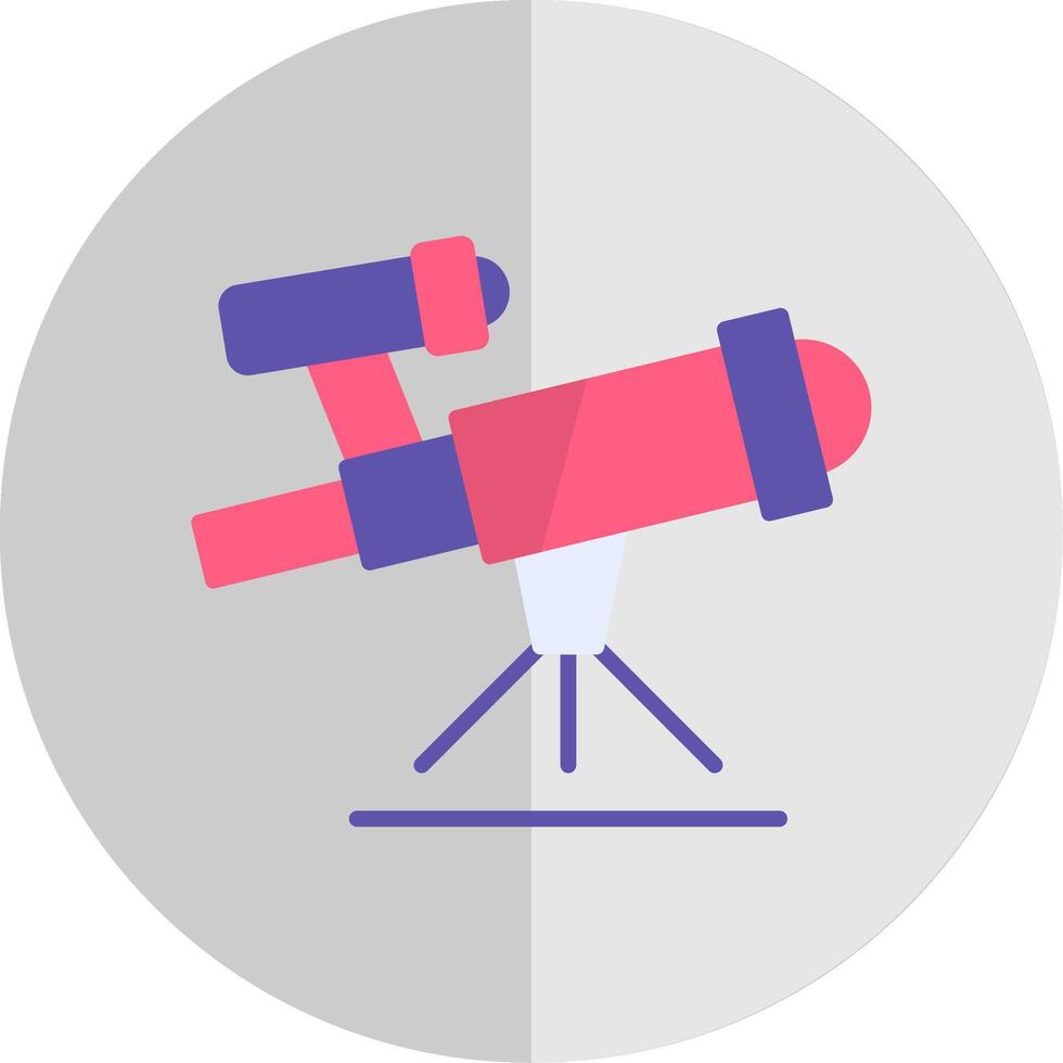 Telescope Flat Scale Icon Design vector