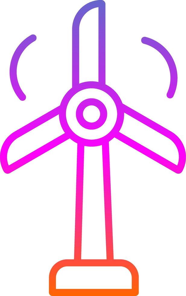Wind Turbine Line Gradient Icon Design vector