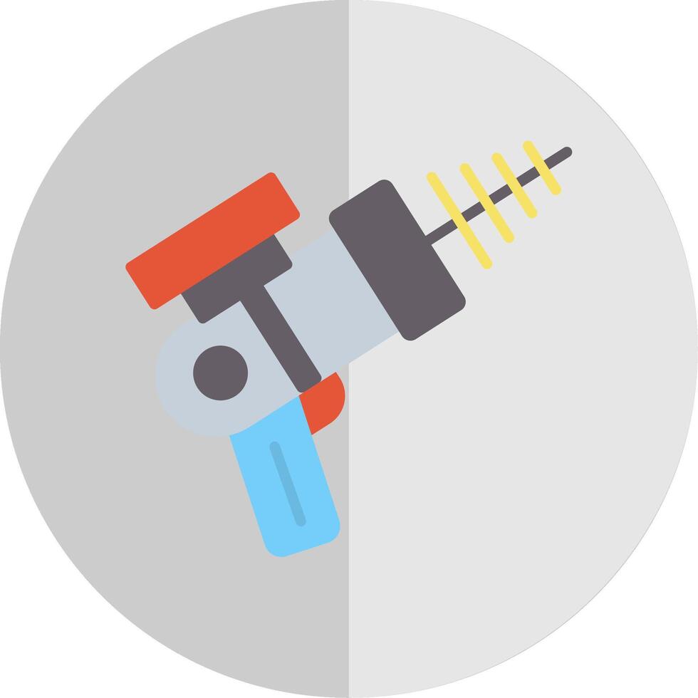 Laser Gun Flat Scale Icon Design vector