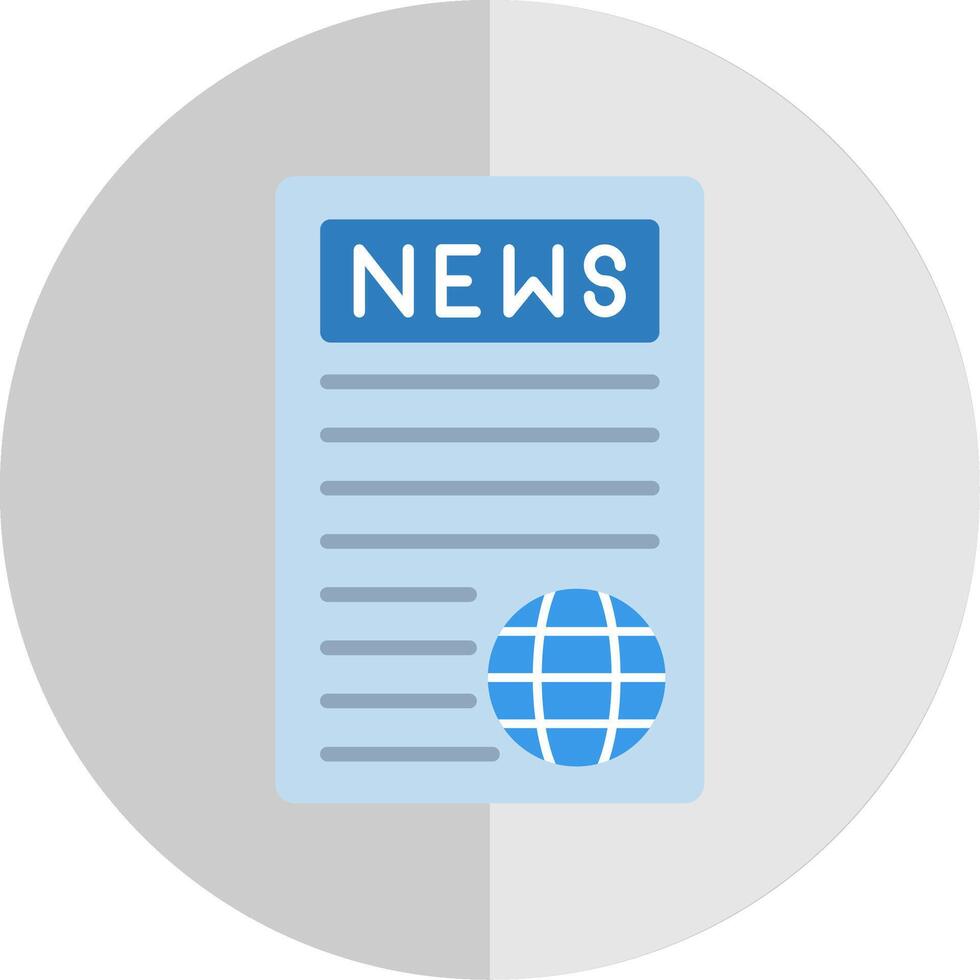 News Report Flat Scale Icon Design vector