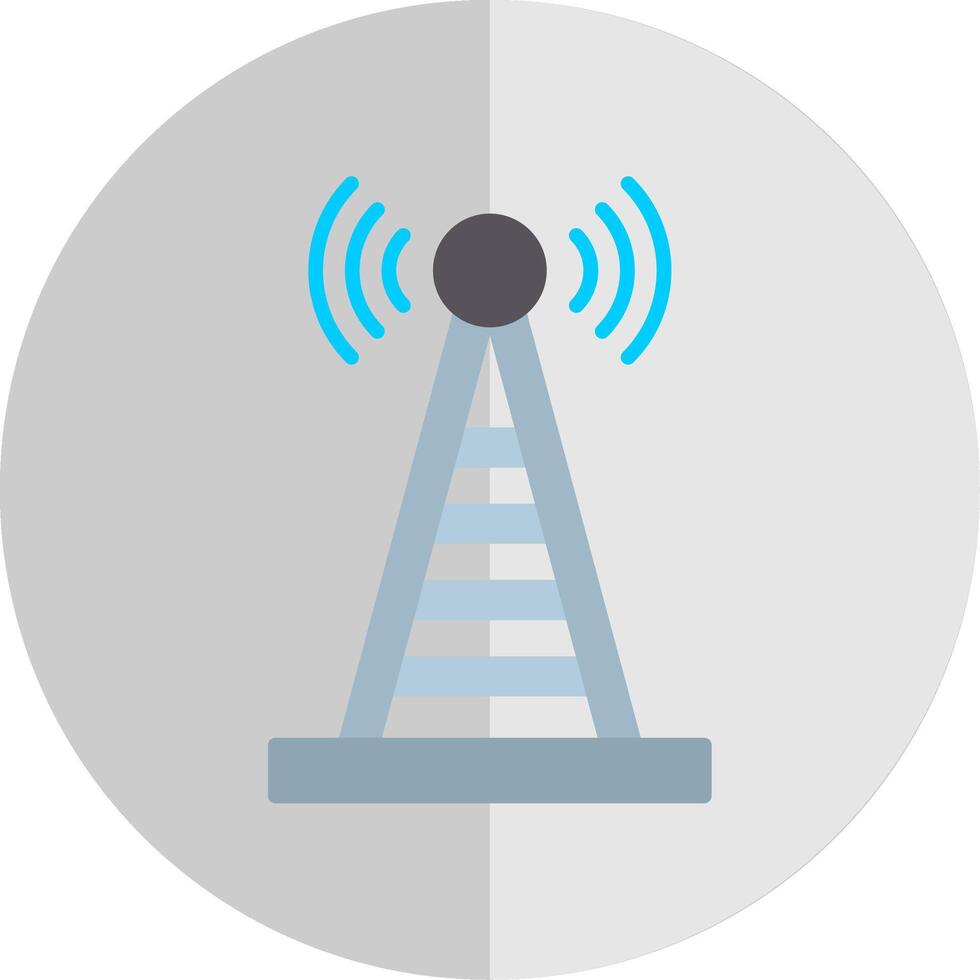 Radio Tower Flat Scale Icon Design vector