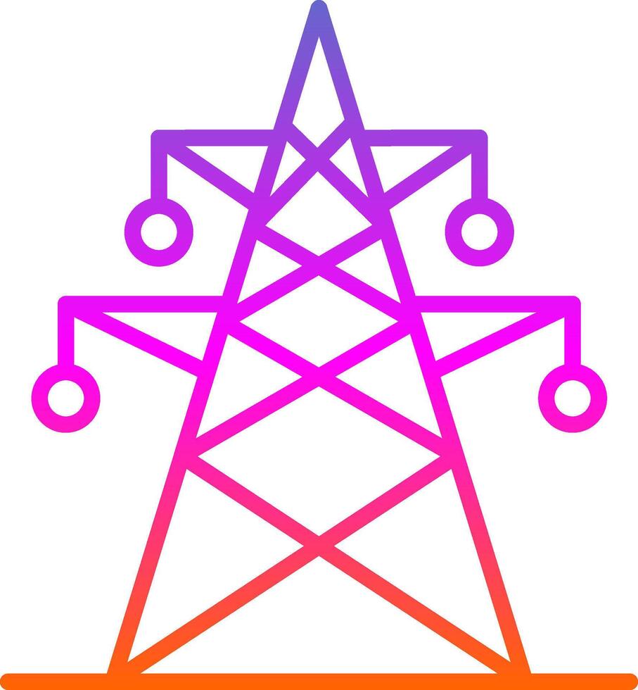 Electric Tower Line Gradient Icon Design vector