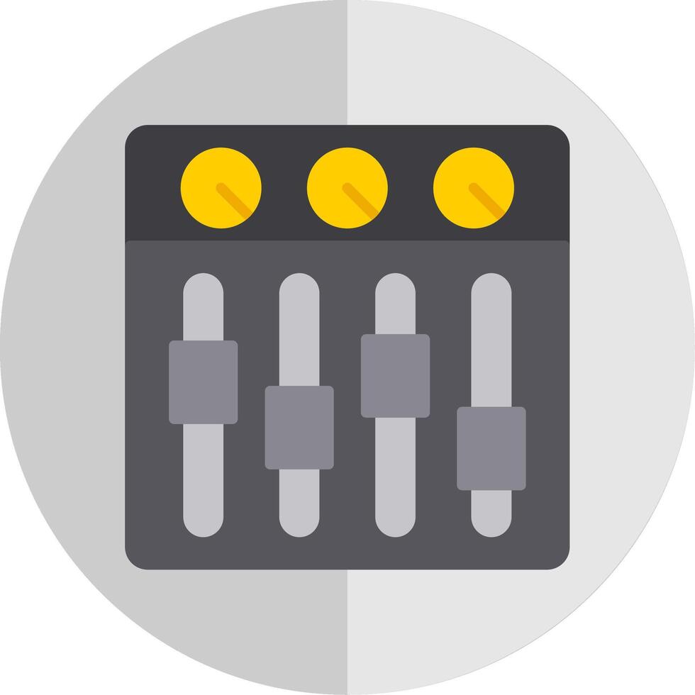 Sound Mixer Flat Scale Icon Design vector