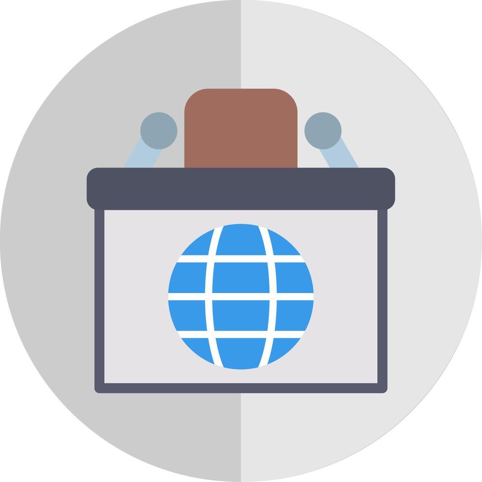 Desk Flat Scale Icon Design vector