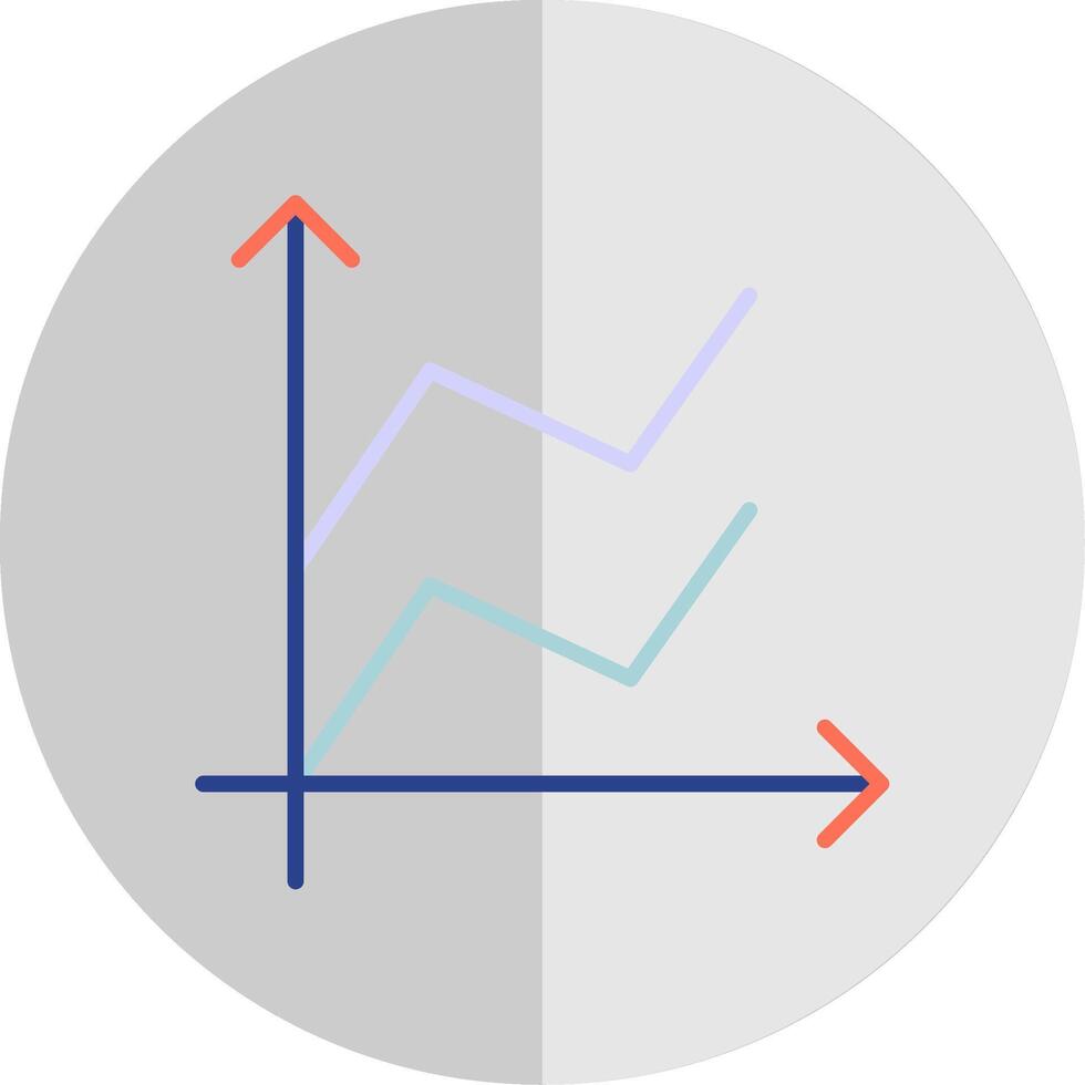 Area Graph Flat Scale Icon Design vector