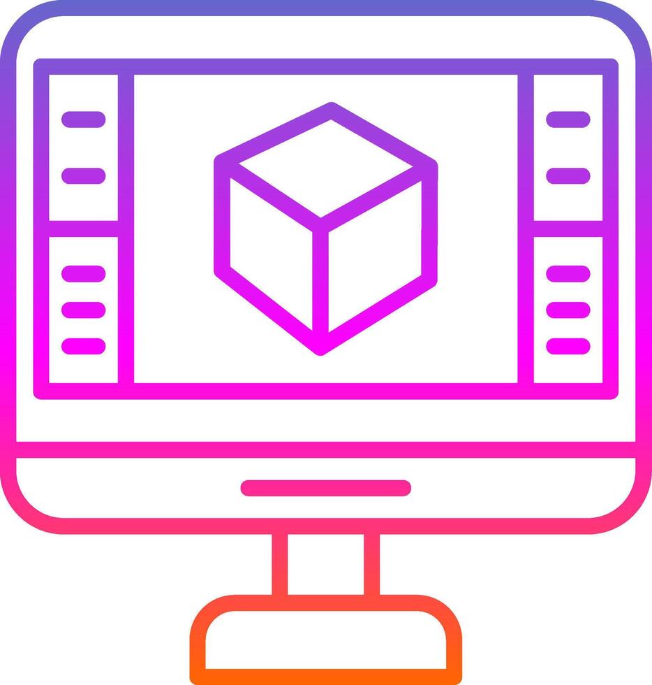 Product Design Line Gradient Icon Design vector