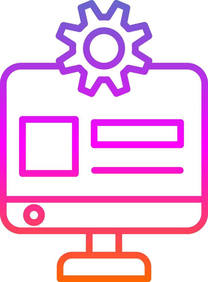 Web Administrator Line Gradient Icon Design vector