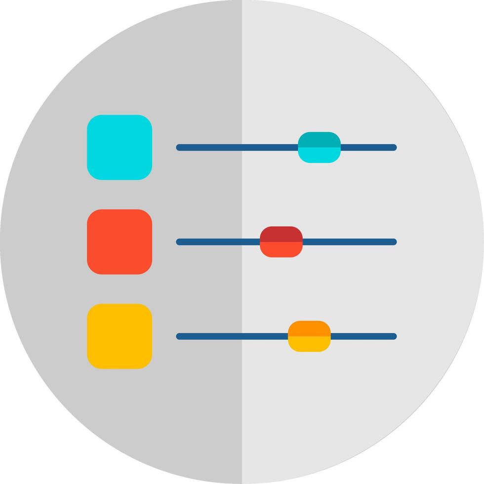 Sliders Flat Scale Icon Design vector