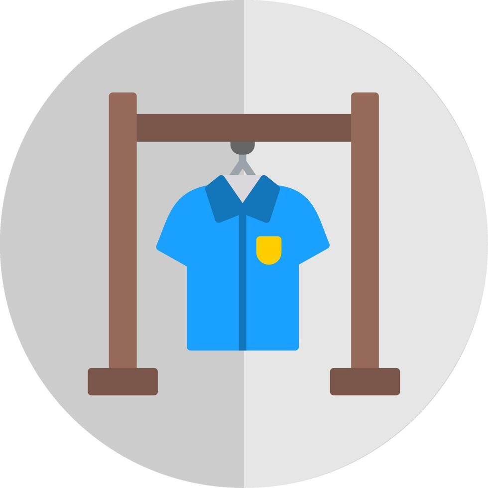 Clothing Rack Flat Scale Icon Design vector