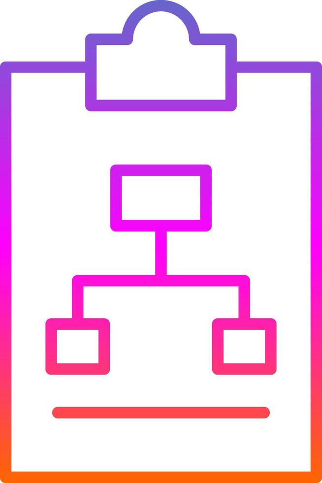 Work Flow Line Gradient Icon Design vector