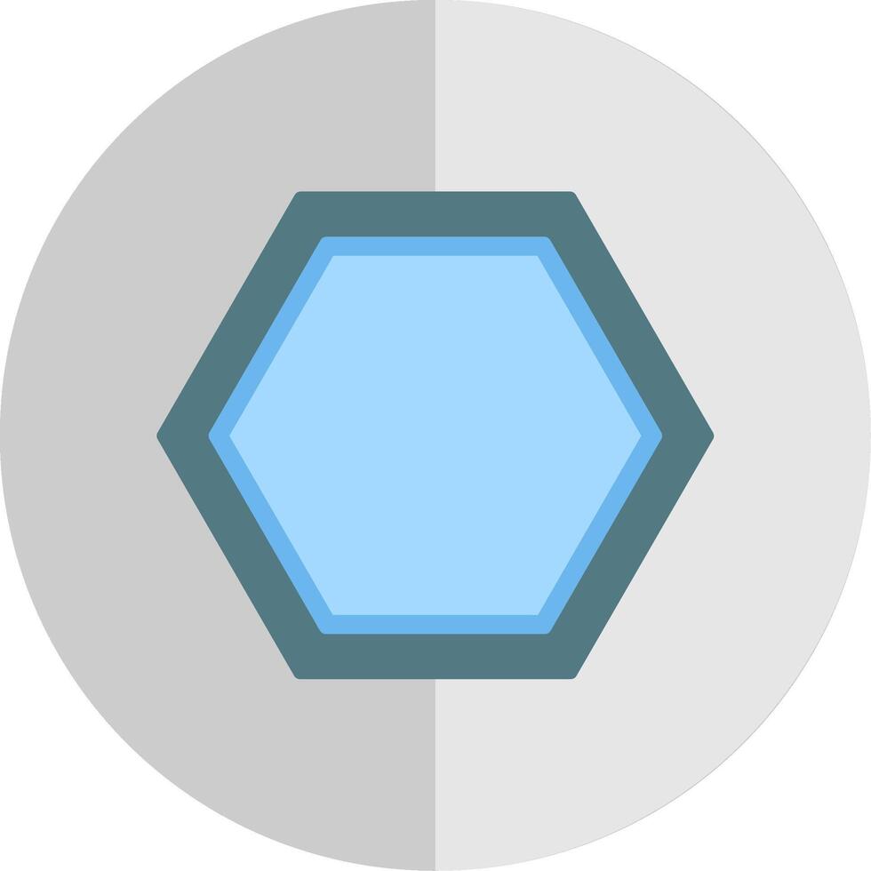 Hexagon Flat Scale Icon Design vector
