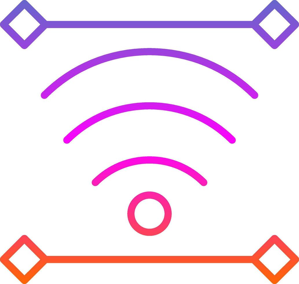 Wireless Line Gradient Icon Design vector