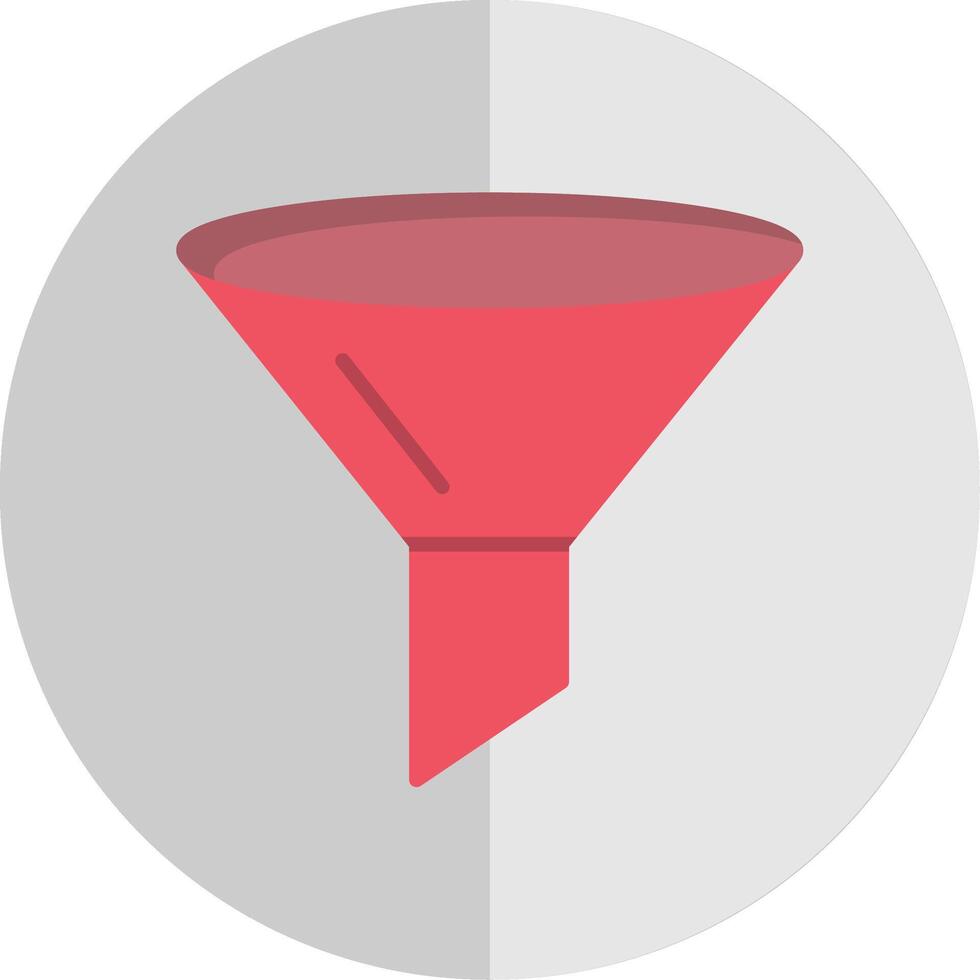 Funnel Flat Scale Icon Design vector