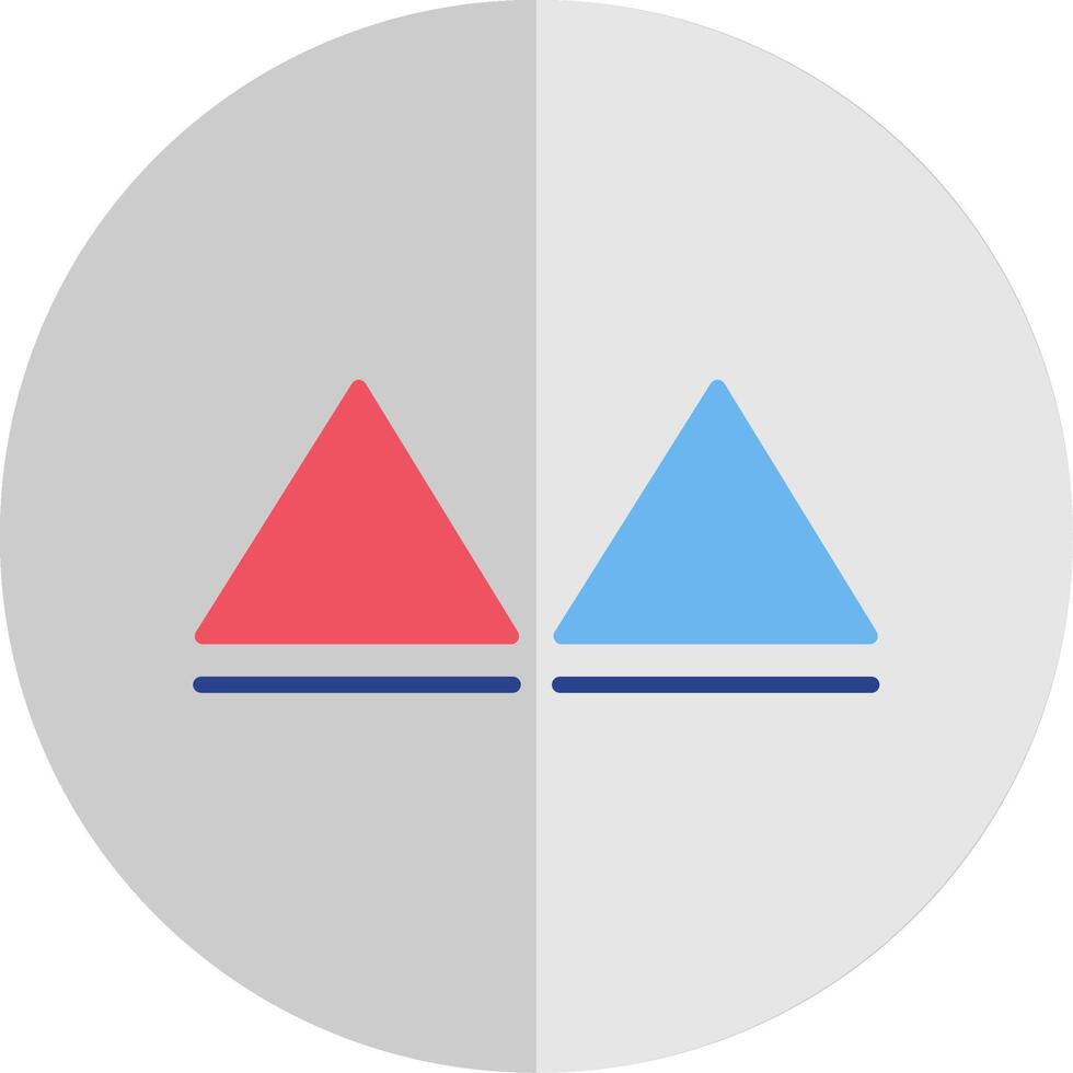 Triangles Flat Scale Icon Design vector