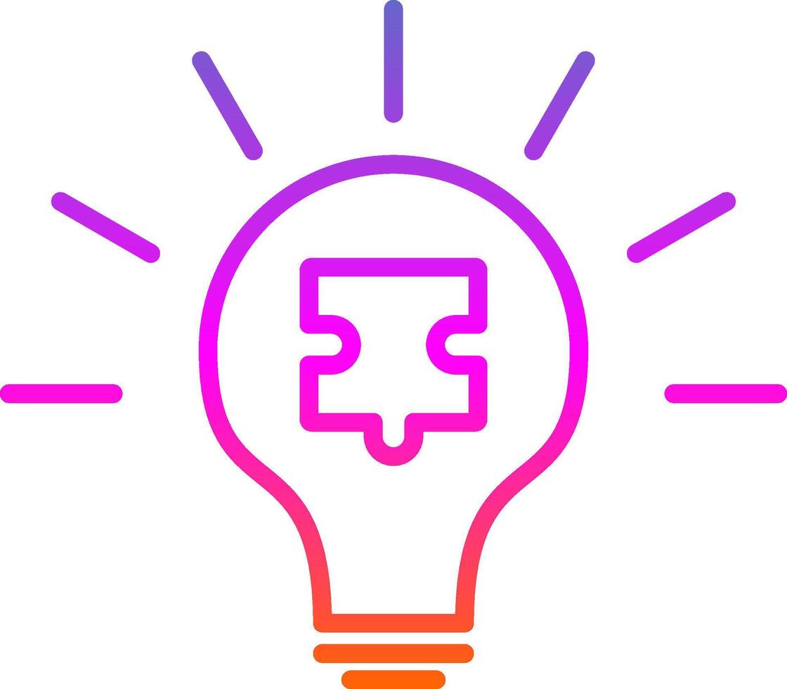 Solution Line Gradient Icon Design vector