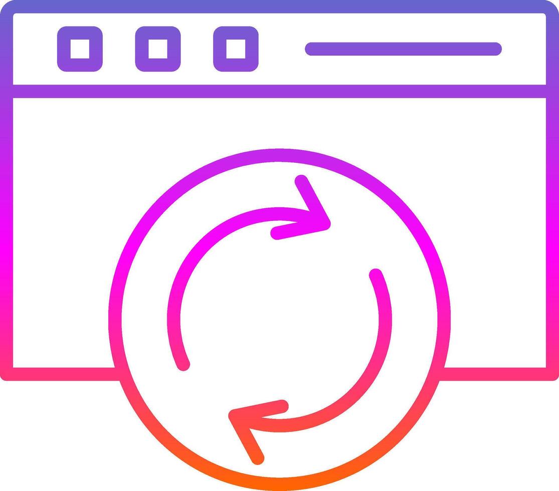 Page Loading Line Gradient Icon Design vector