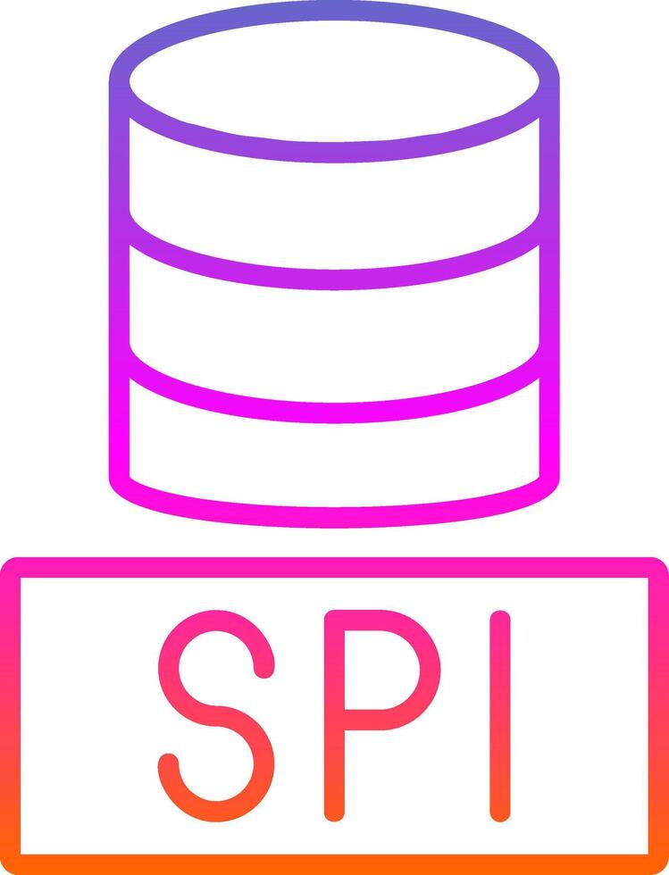 sql bases de datos línea degradado icono diseño vector