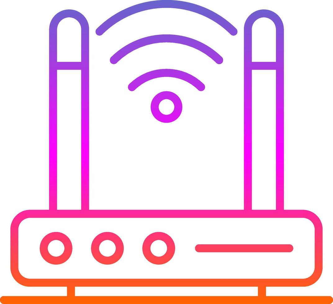 Wireless Modem Line Gradient Icon Design vector