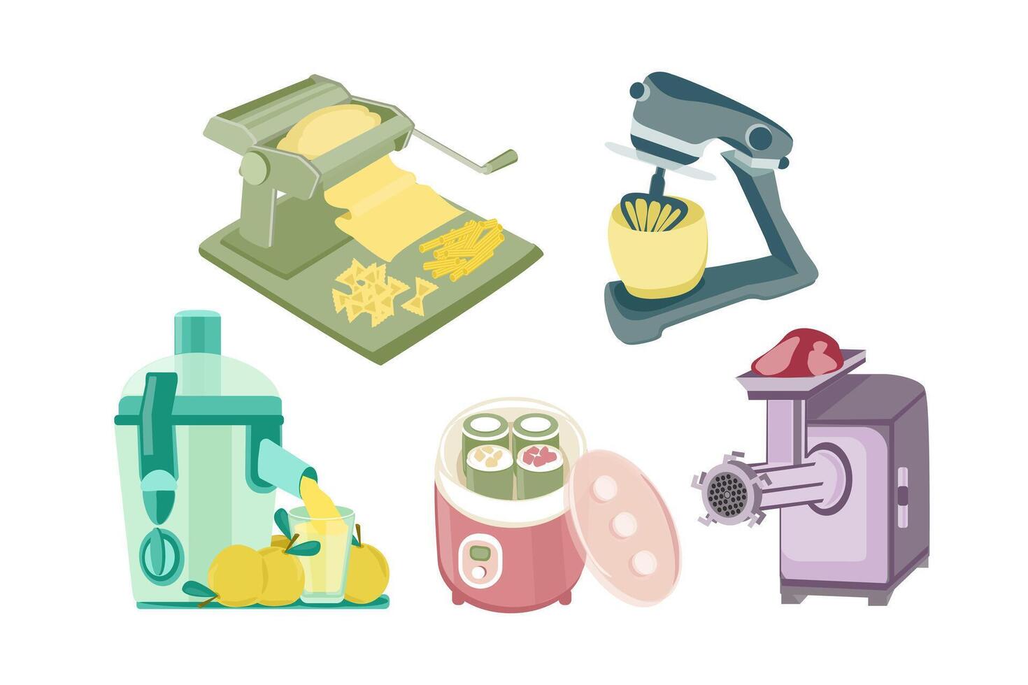 A set of household kitchen appliances vector