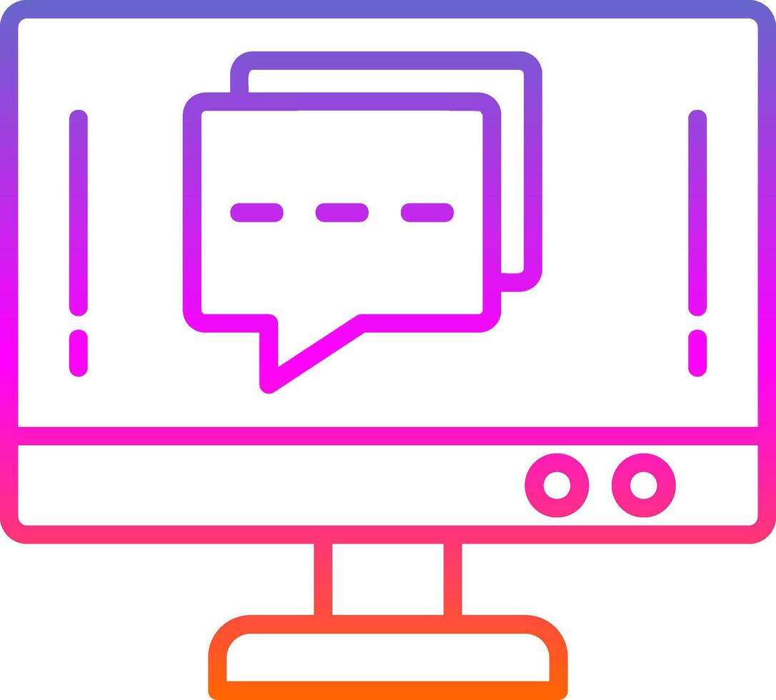 Info Chat Line Gradient Icon Design vector