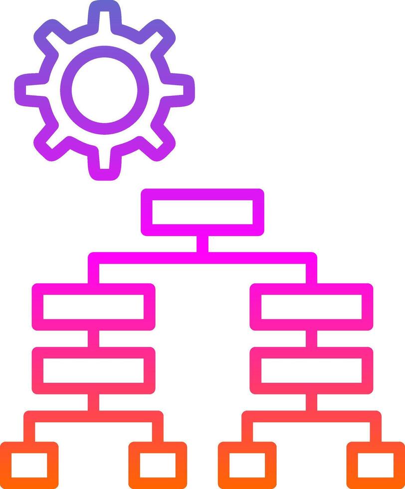 Hierarchy Line Gradient Icon Design vector