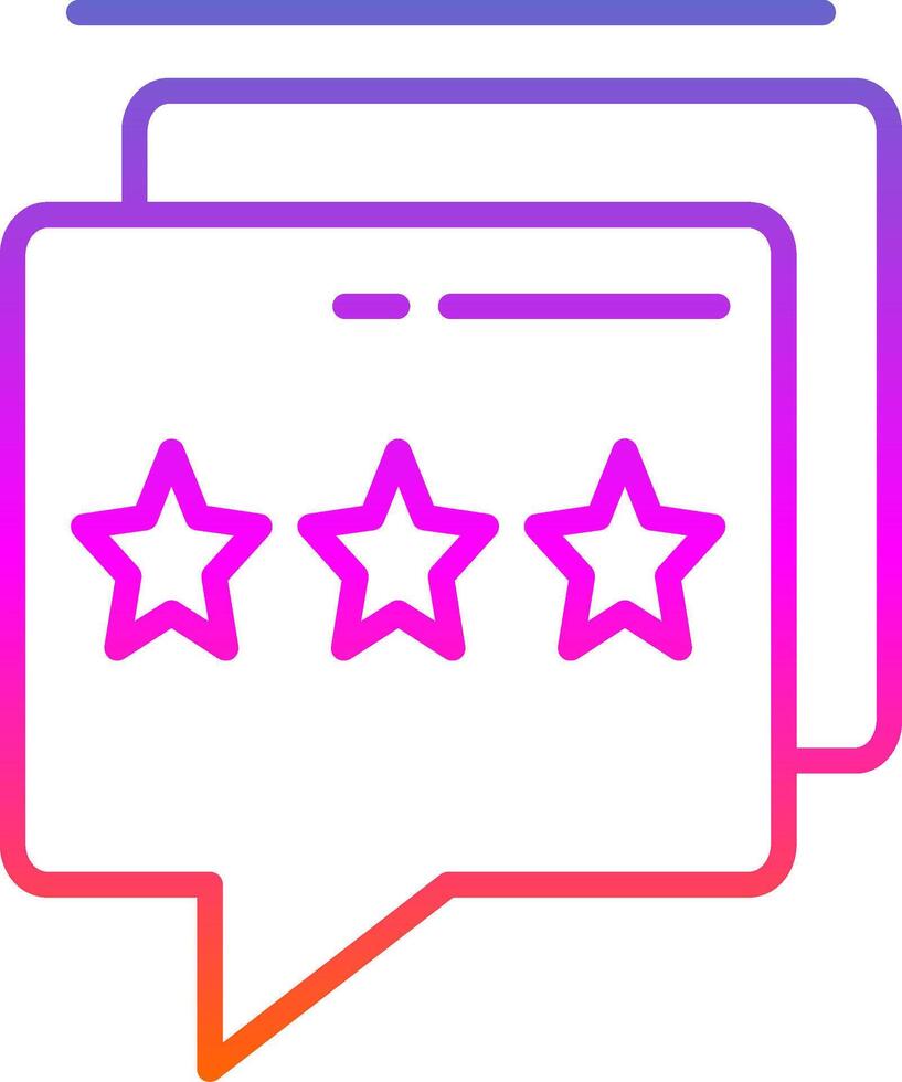 Feedback Chat Line Gradient Icon Design vector