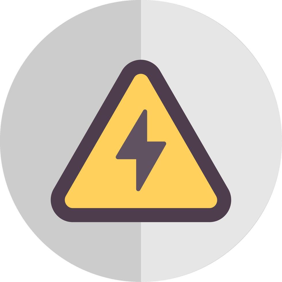 Electrical Danger Sign Flat Scale Icon Design vector
