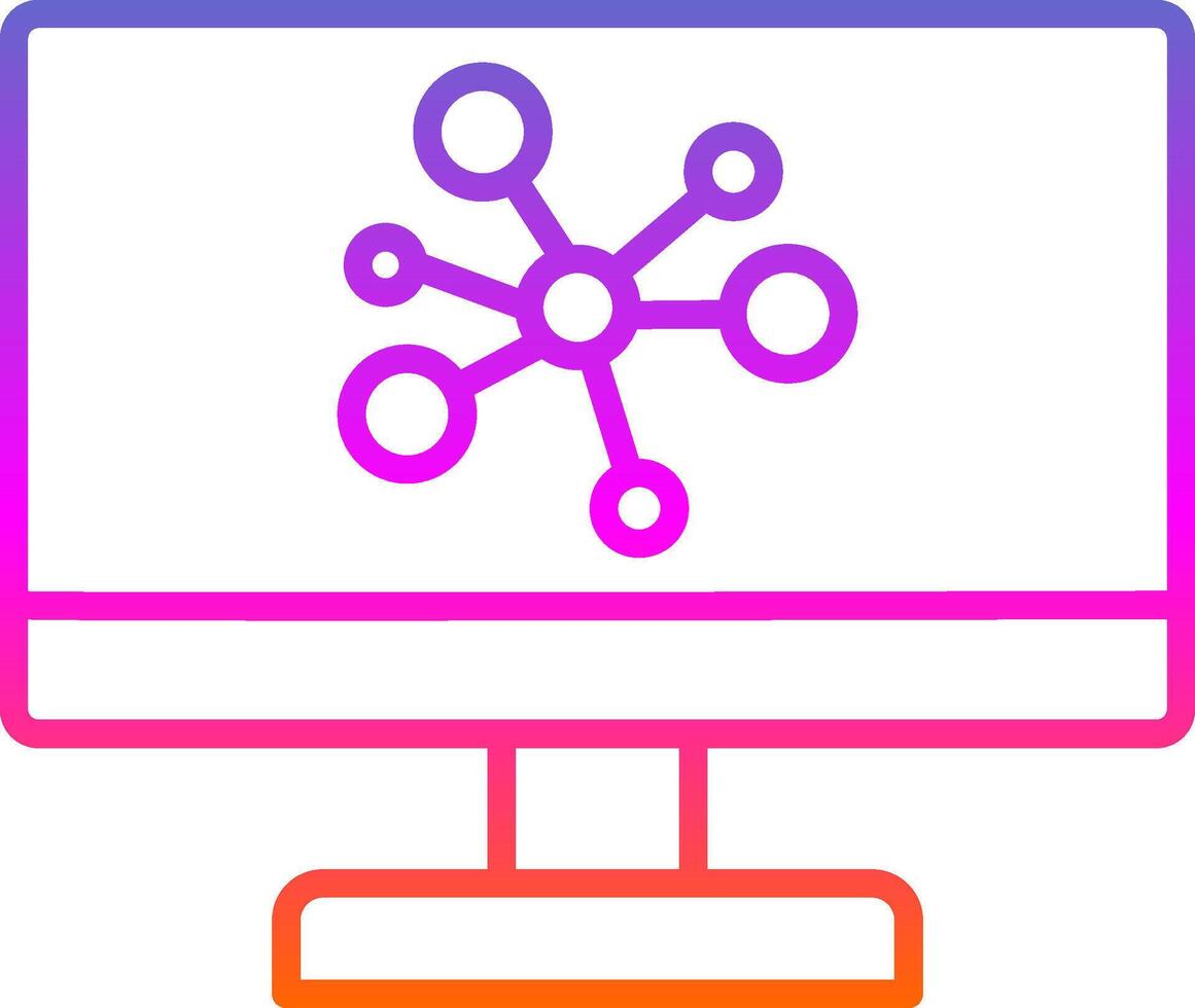 Network Line Gradient Icon Design vector