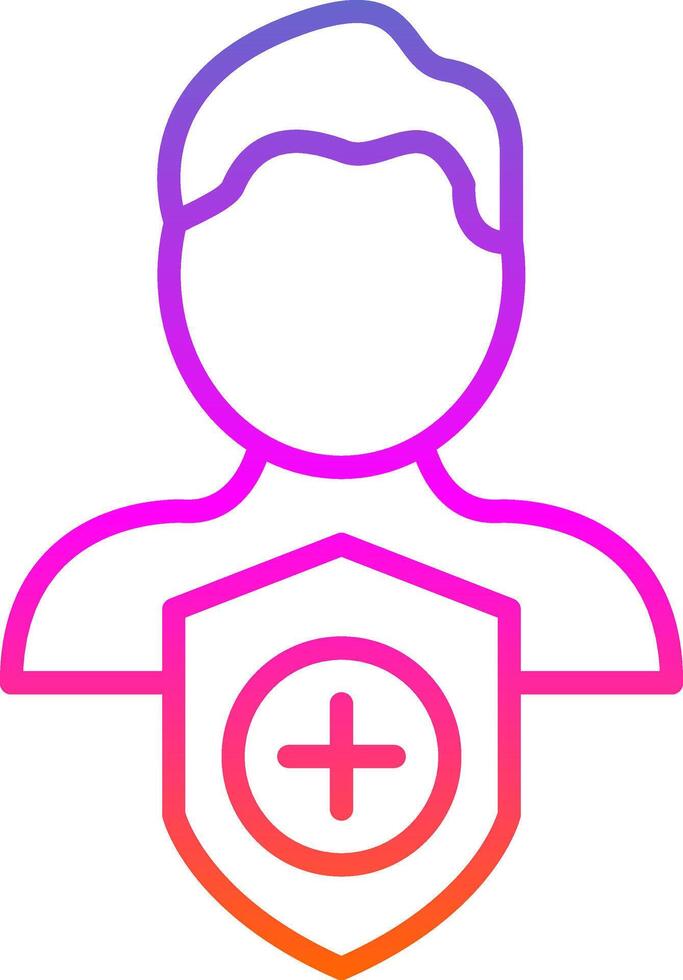 Security Admin Line Gradient Icon Design vector