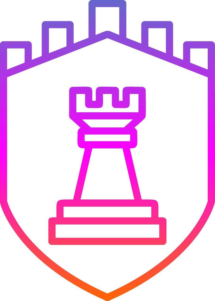 Security Castle Strategies Line Gradient Icon Design vector