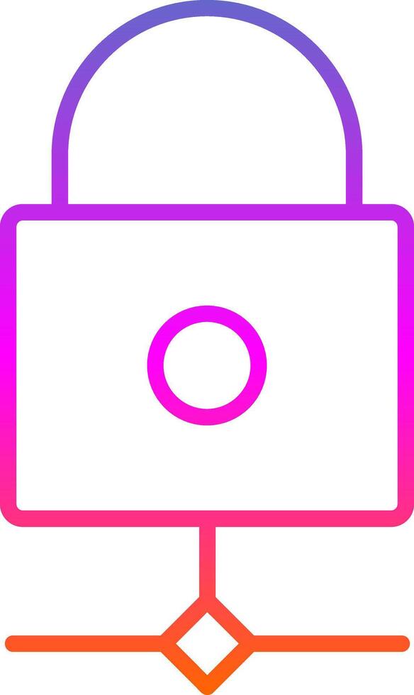 Multikey Security Line Gradient Icon Design vector