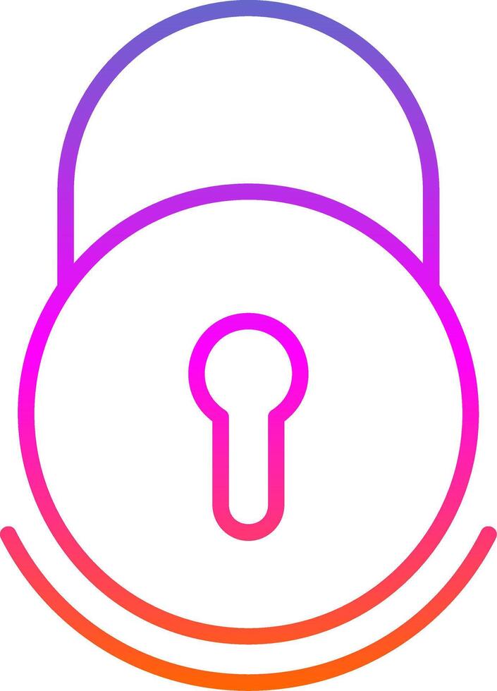 Lock Line Gradient Icon Design vector