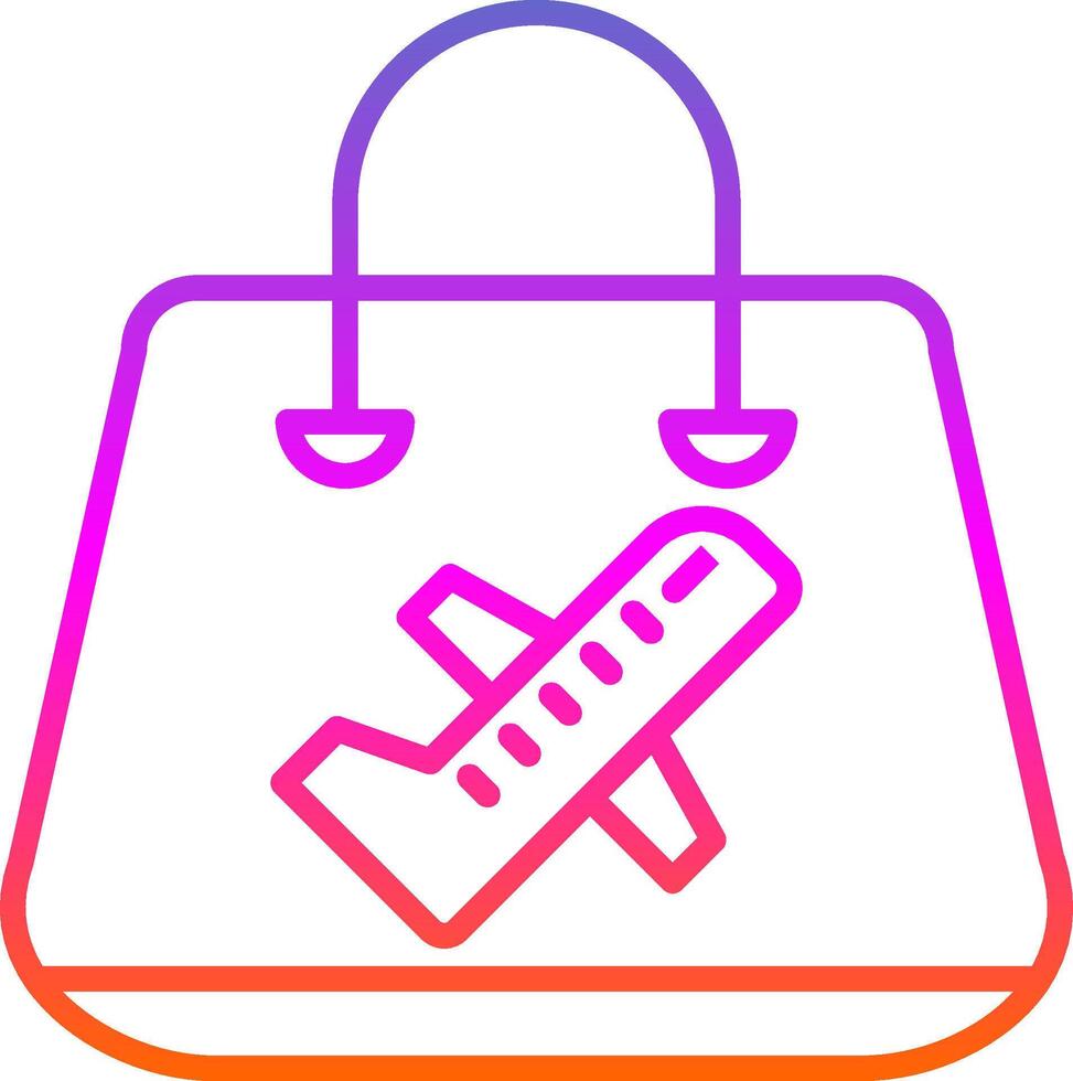 compras Excursiones línea degradado icono diseño vector