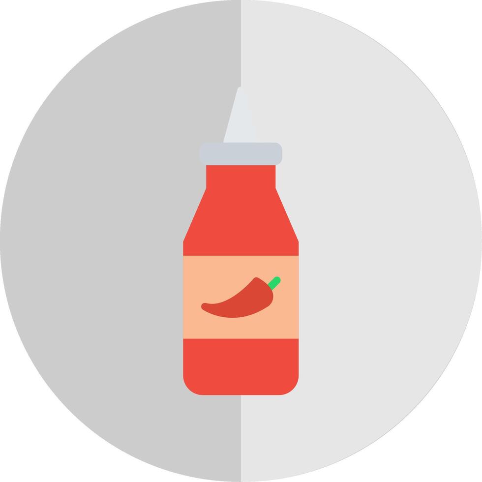 Ketchup Flat Scale Icon Design vector