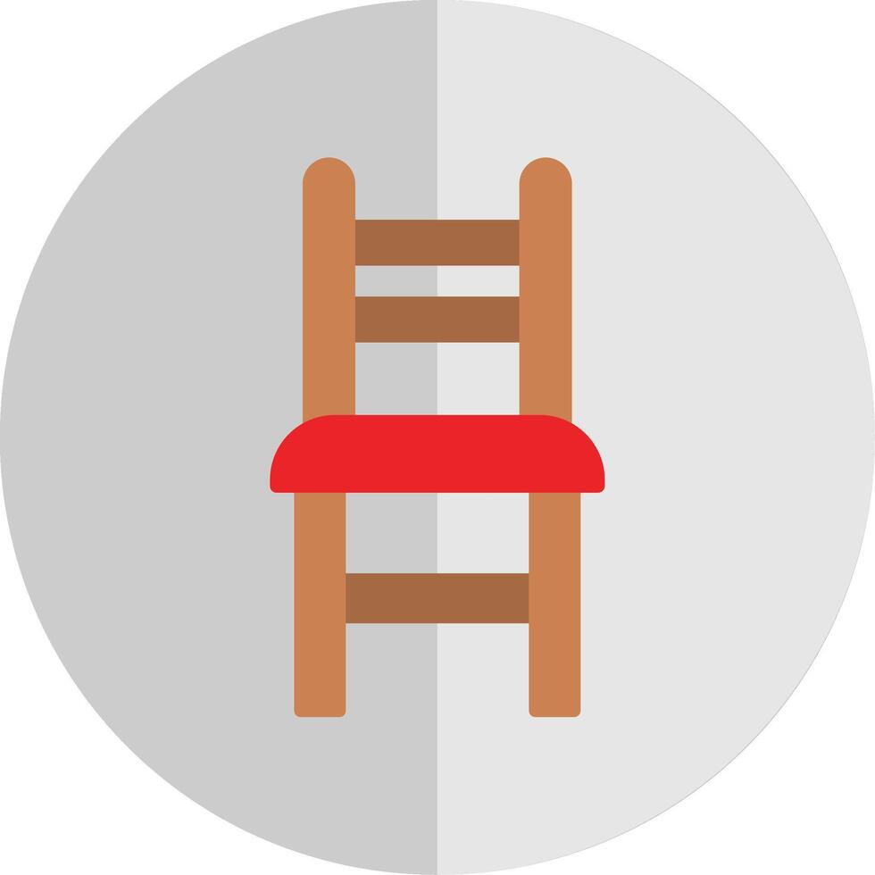 Dining Chair Flat Scale Icon Design vector