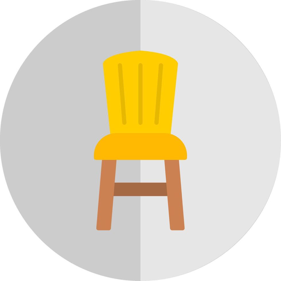 Dining Chair Flat Scale Icon Design vector