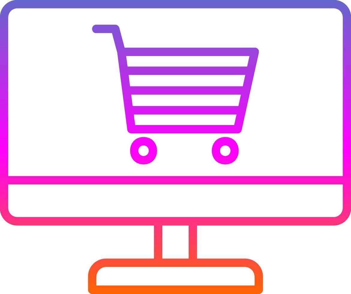 E-commerce Optimization Line Gradient Icon Design vector