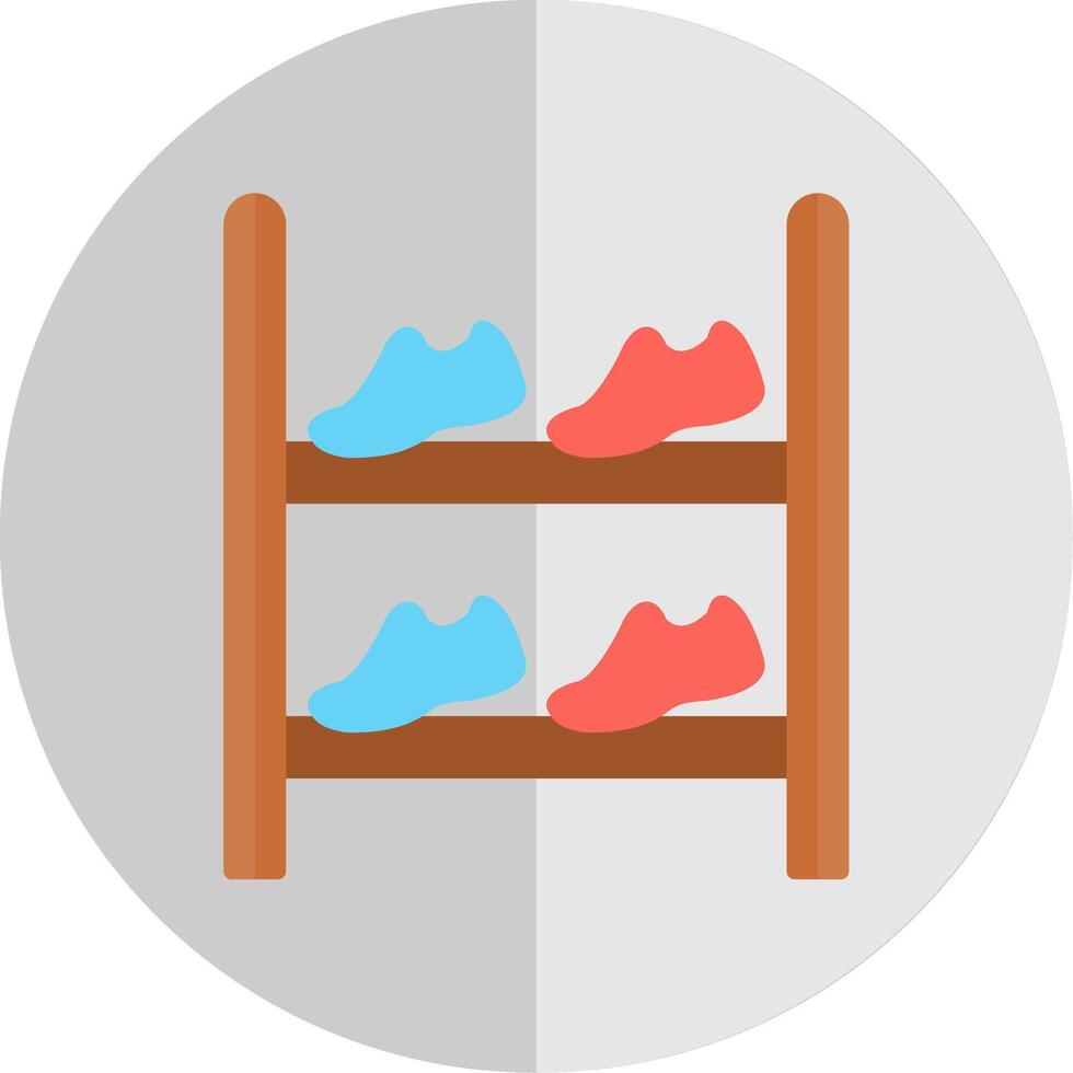 Shoe Rack Flat Scale Icon Design vector