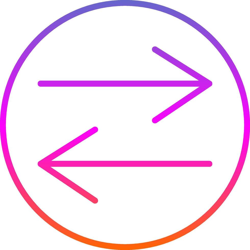 Swap Line Gradient Icon Design vector