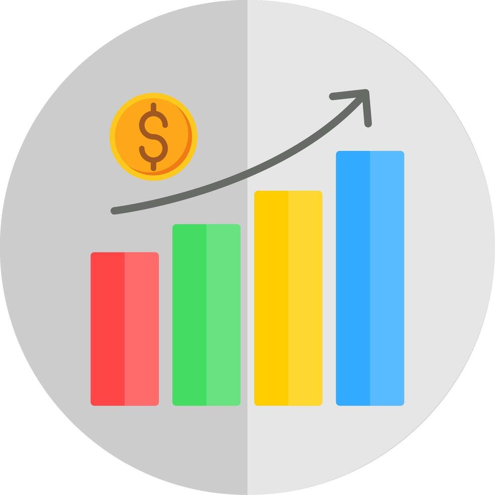 Money Growth Flat Scale Icon Design vector