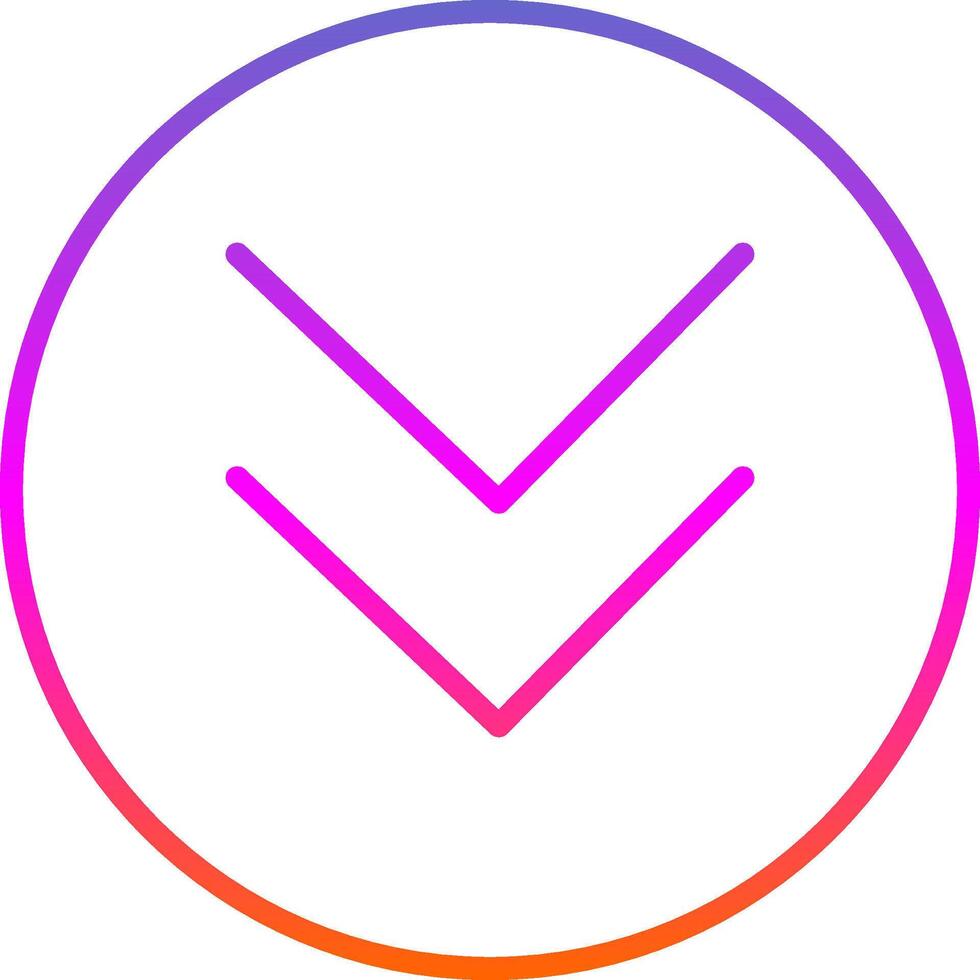Chevron Line Gradient Icon Design vector