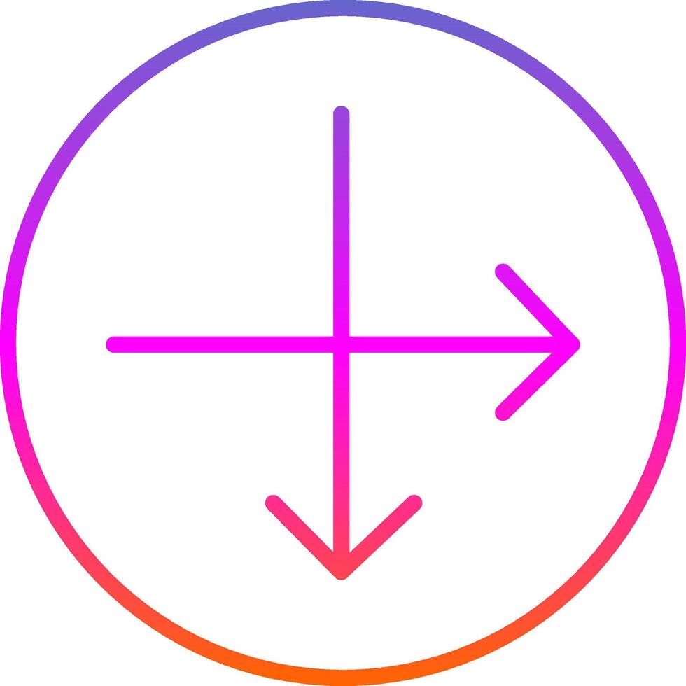Intersect Line Gradient Icon Design vector