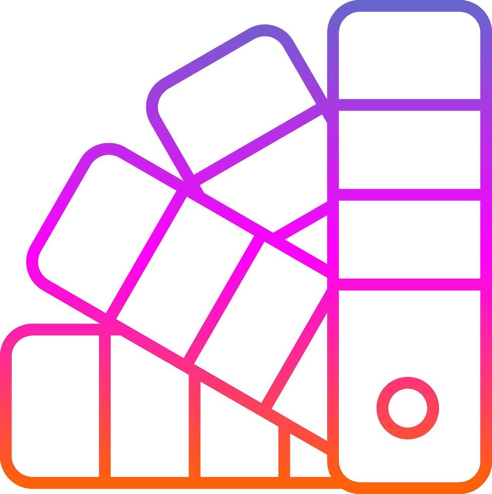 Color Sample Line Gradient Icon Design vector