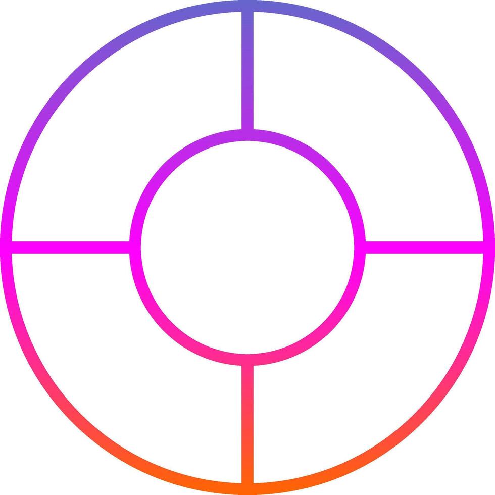 Color Wheel Line Gradient Icon Design vector