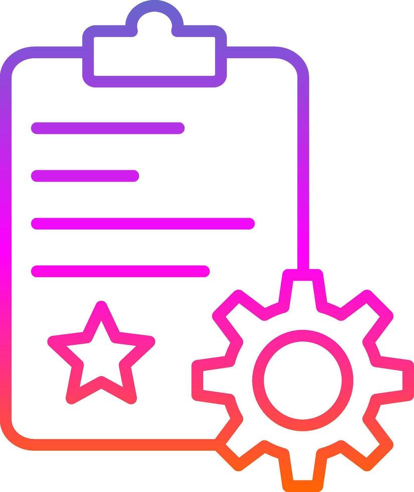 Quality Control Line Gradient Icon Design vector