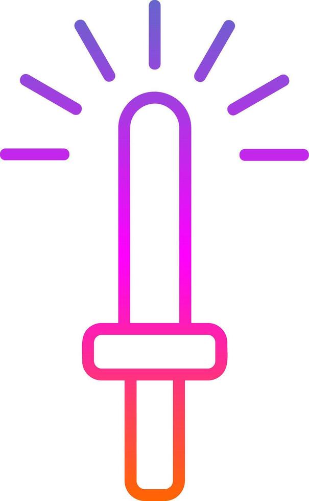 Light Stick Line Gradient Icon Design vector