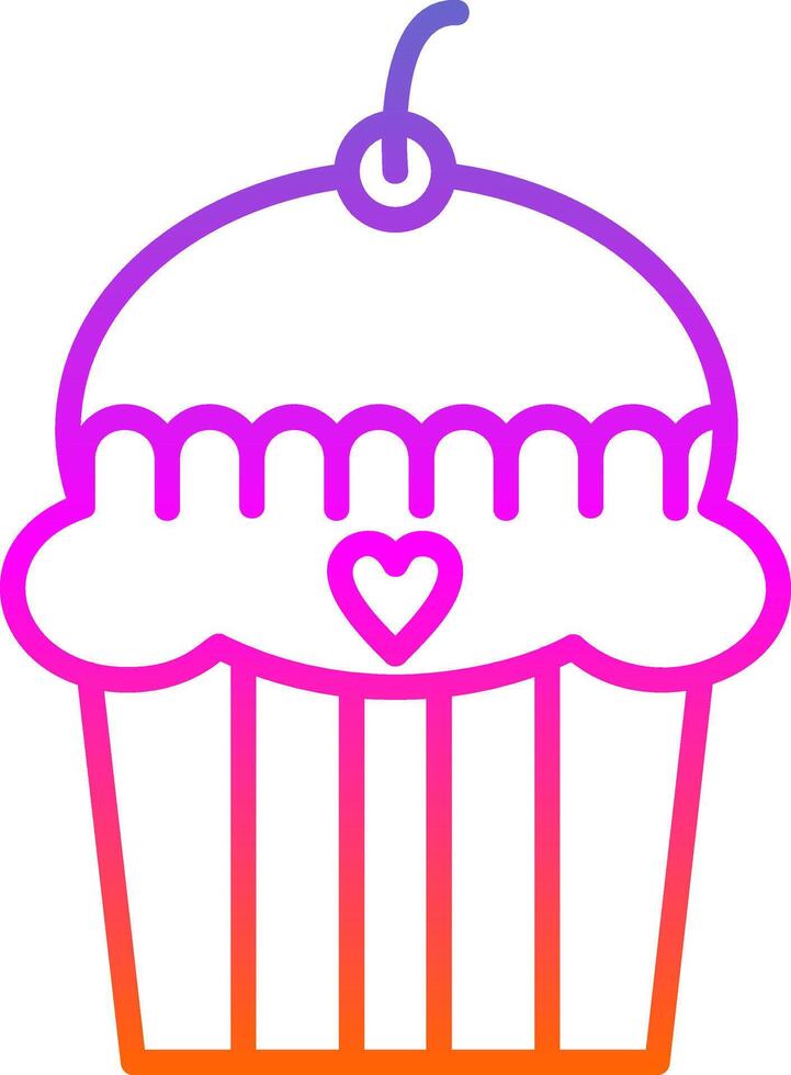 cake Line Gradient Icon Design vector
